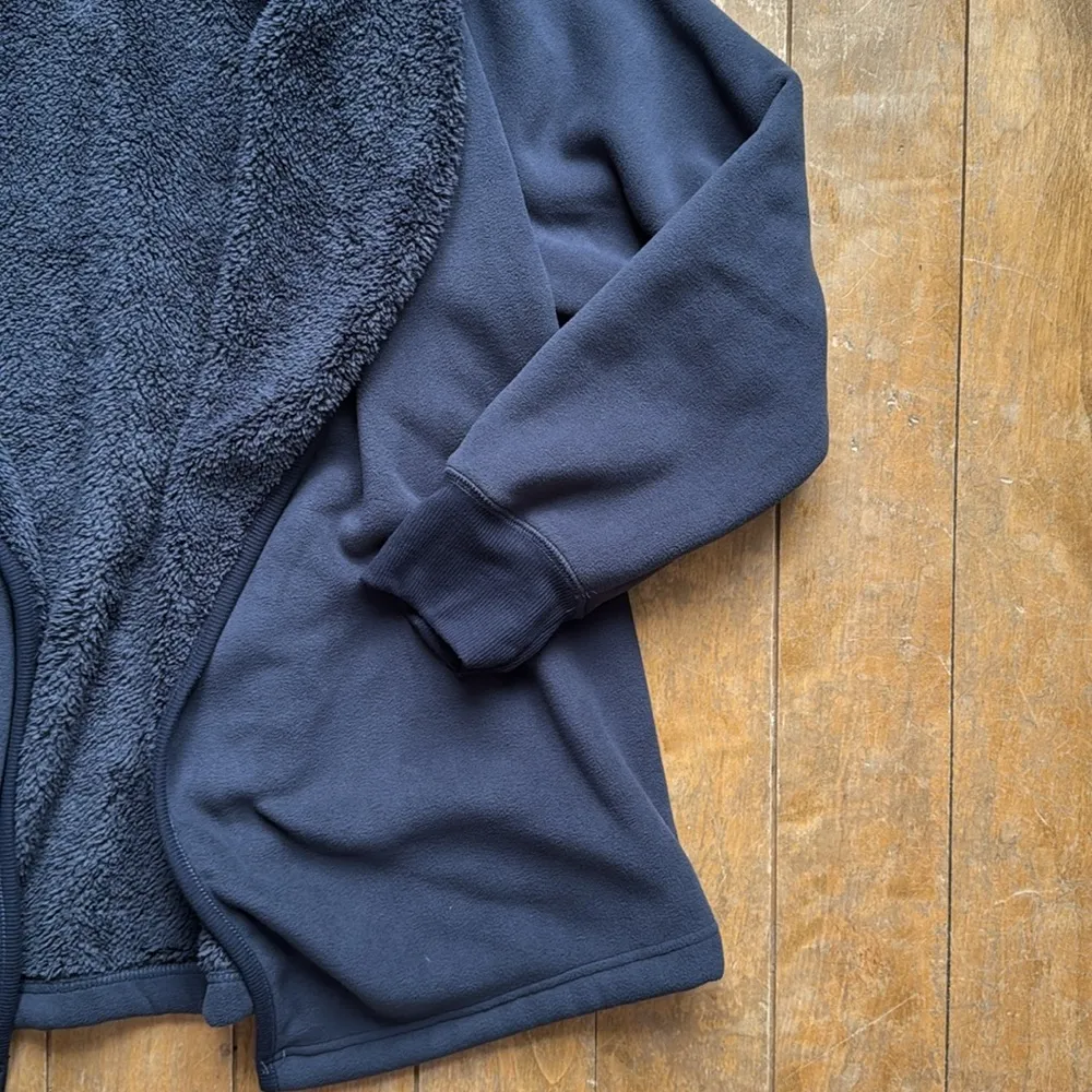 Women's Koolaburra by UGG Microfleece & Sherpa Open Cardigan Navy Large - Image 7