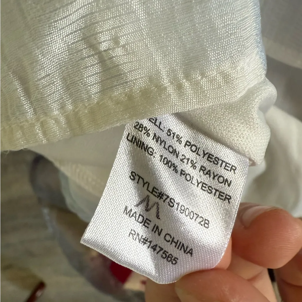 Blue and White Checkered Dress‎ Medium - Image 4