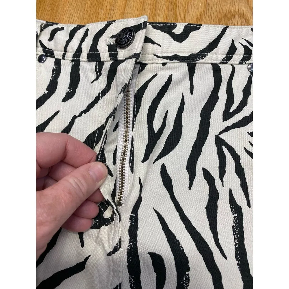 ATM Womens Denim Zebra Print Pencil Skirt size 6 NWOT (b45) - Image 10