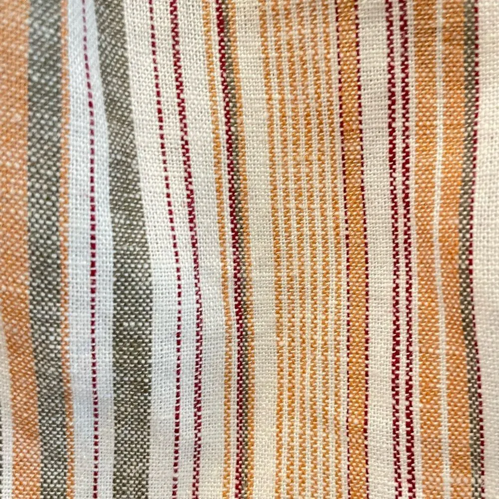 Illa Illa Striped Smocked Front Crop Top Peach Red‎ Multicolored Size Medium NWT - Image 2