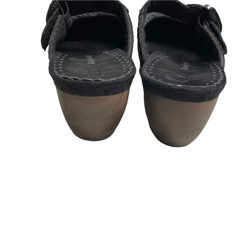 BARE TRAPS, Mary Jane shoes, Sz 6M. Ginger Style, Black, Leather Upper, wedge heel - Image 2