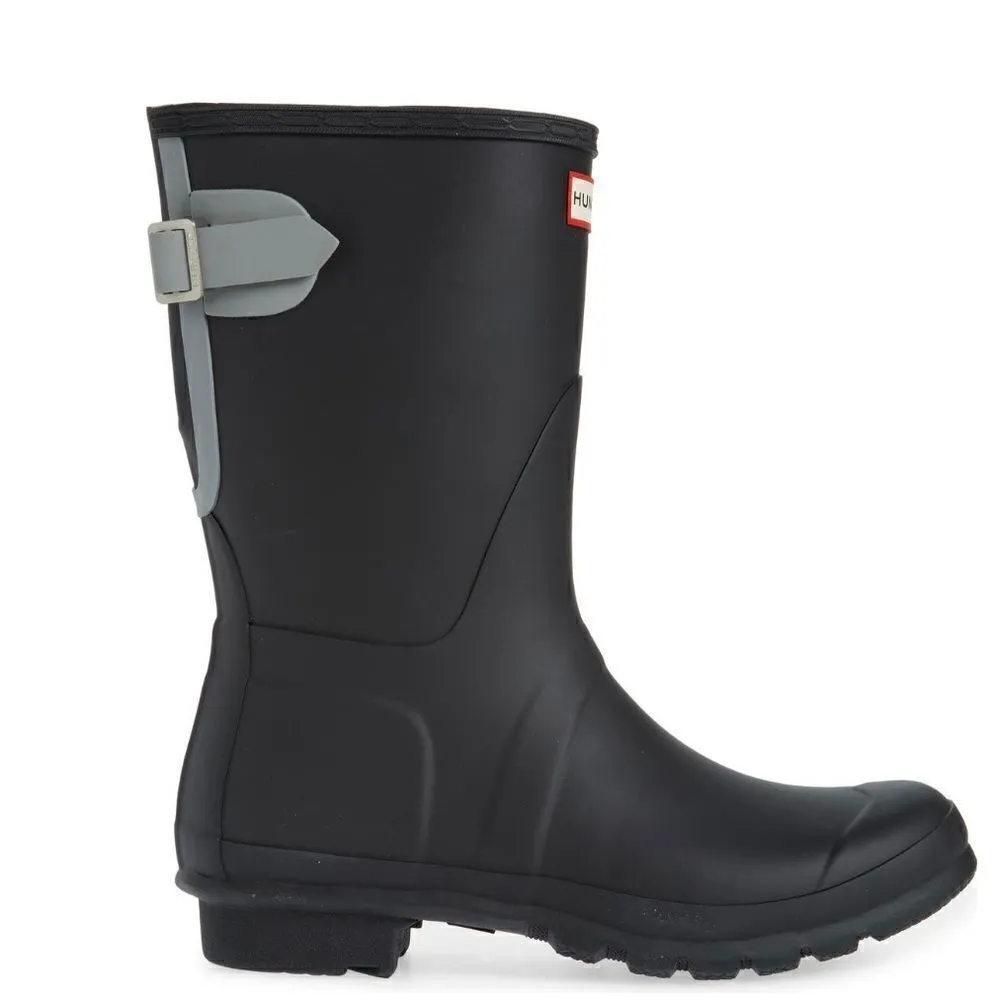HUNTER Original Short Back Adjustable Rain Boot, BLACK GRAY,‎ Size 9, NWT - Image 7