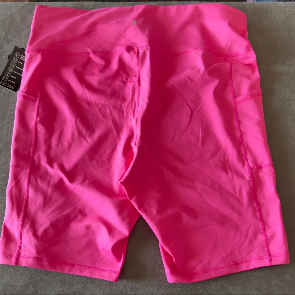 New ID IDEOLOGY Plus Size Pull-On Bicycle Shorts 2X Pink Shock - Image 4