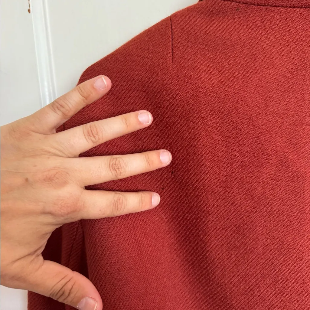 Akris Punto rust orange wool jacket size US12 - Image 8