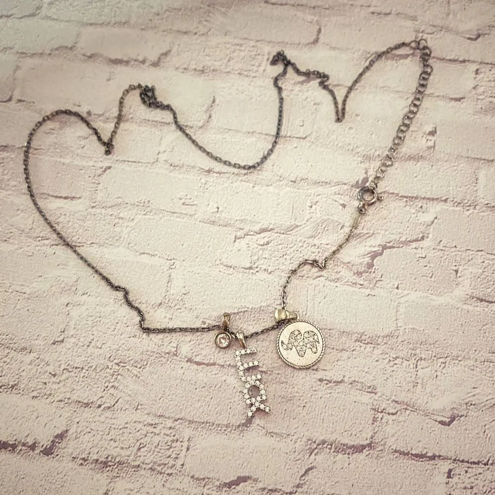 Sphere Milano CZ Luck Charms Necklace Silver - Image 3