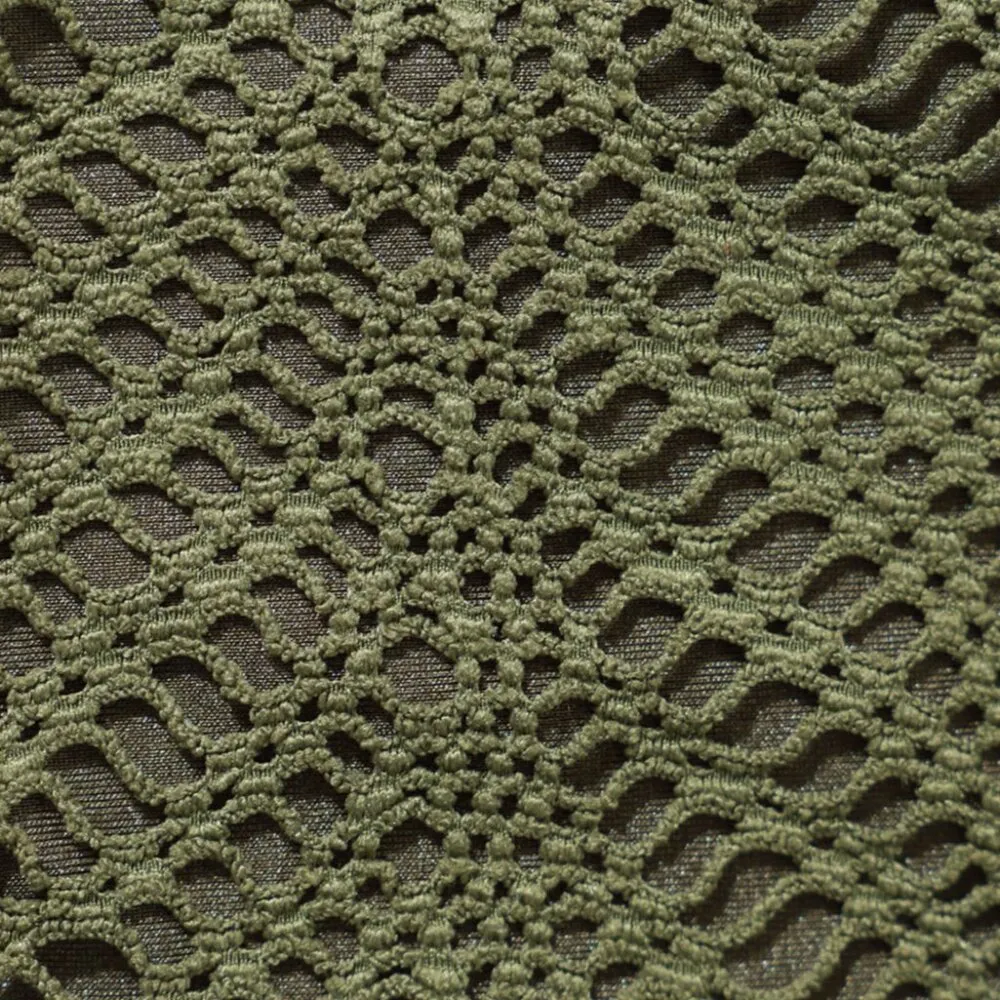 berlook Army Green Crochet Halter Triangle Bikini Top ONLY 52 Size L - Image 9