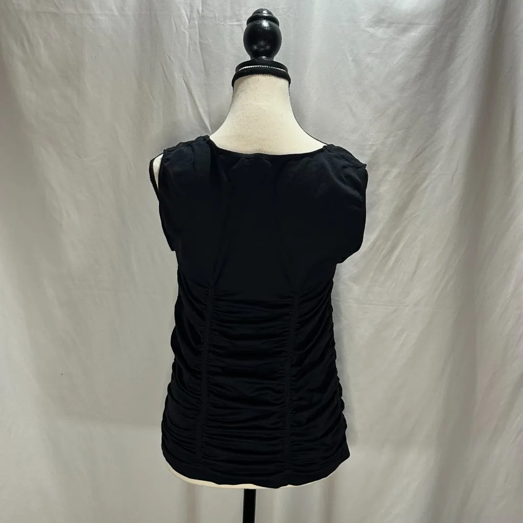 LAST TANG0 Black L/XL Sleeveless Scoop Neck Ruched Tank Top Size L - Image 7