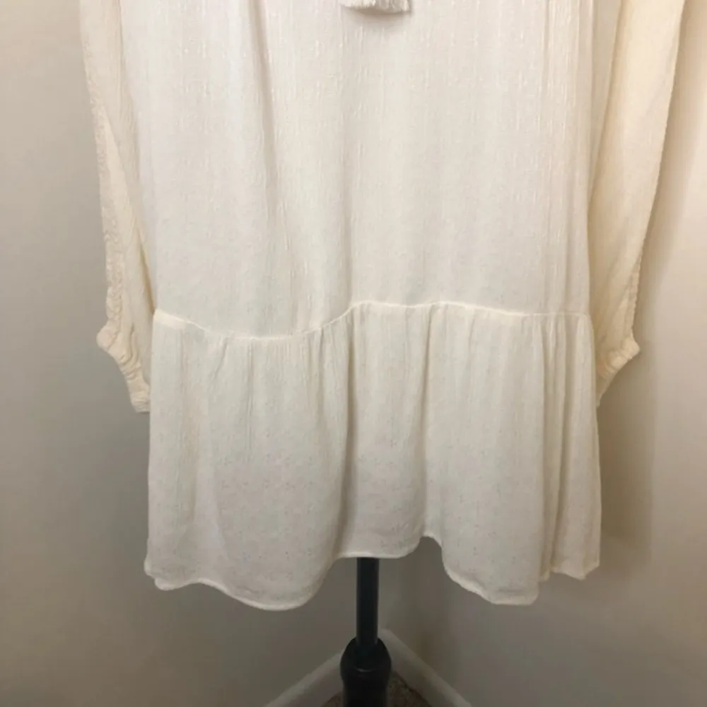 American Eagle Boho Crochet Knit Blouse - Image 6