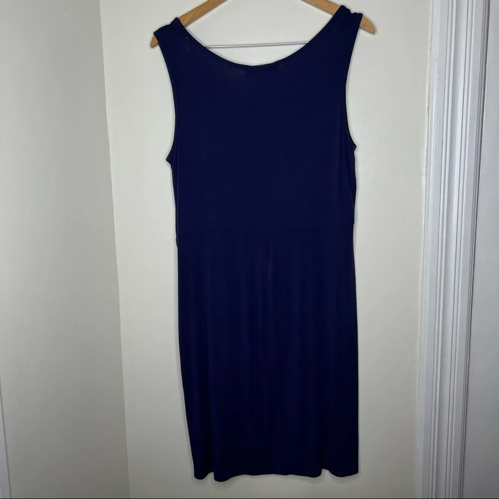 Alexis Taylor Sleeveless Rayon Dress With knot detail Size XL Made in the USA - Image 4