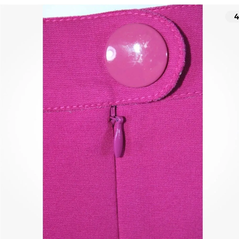 Akris Punto Womens Sleeveless Knee Length Sheath‎ Dress Magenta Size 10 - Image 5