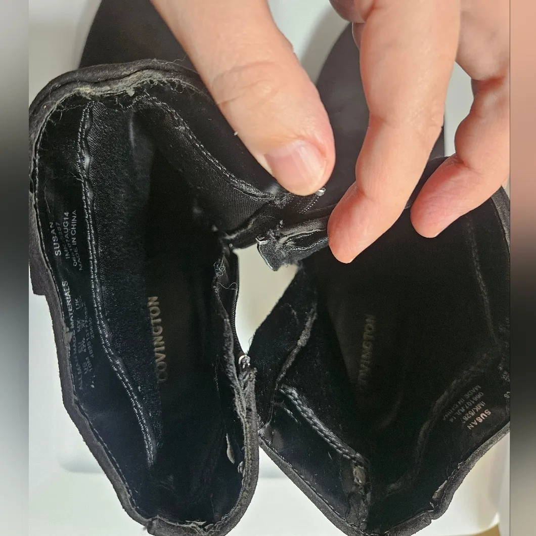 Covington Susan Black Bootie Silver Decals 2.5 Heel Womens Sz 10 *Missing Decal - Image 10