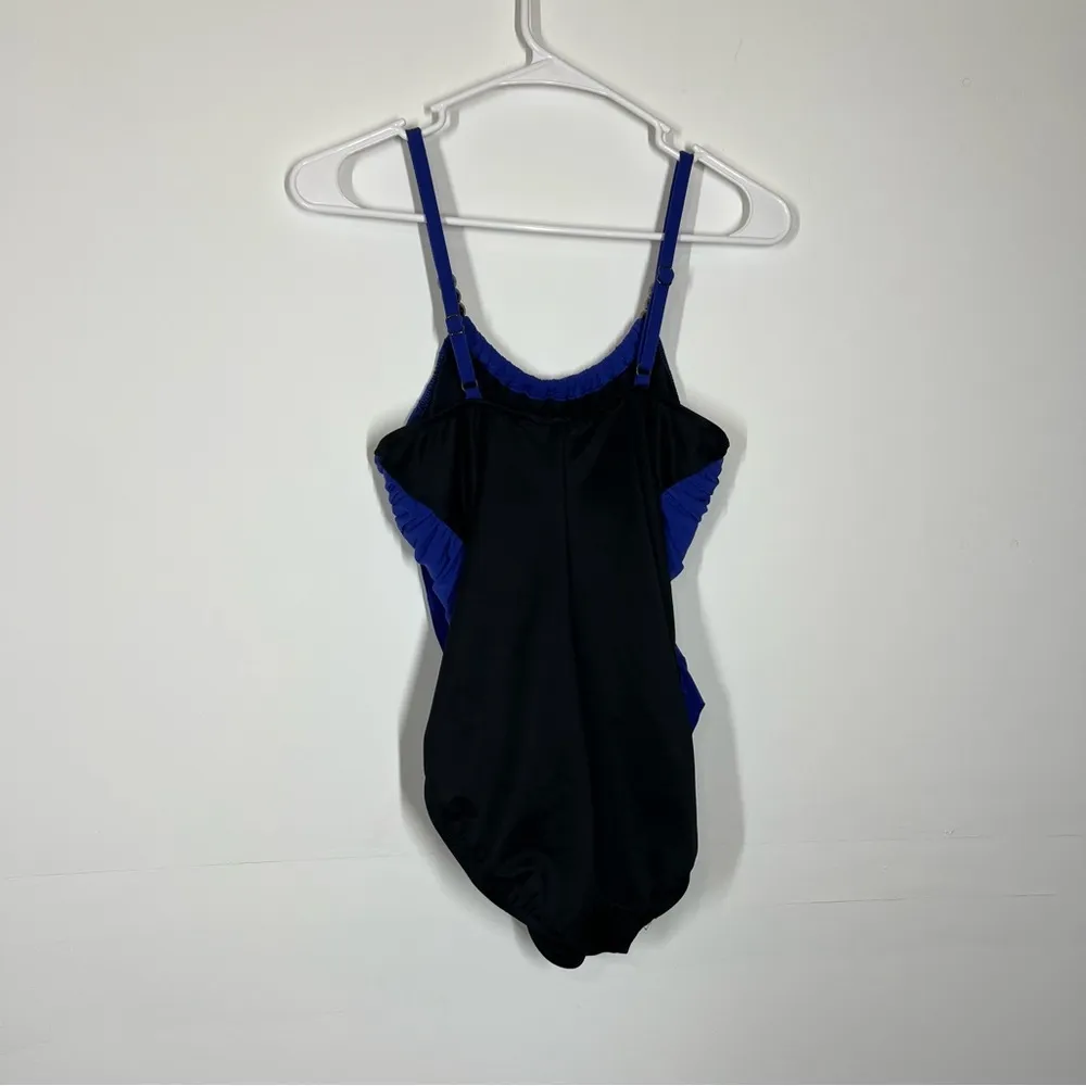 $162 Magicsuit by Miraclesuit Lisa One Piece Swimsuit Size US 8 Blue - Image 6