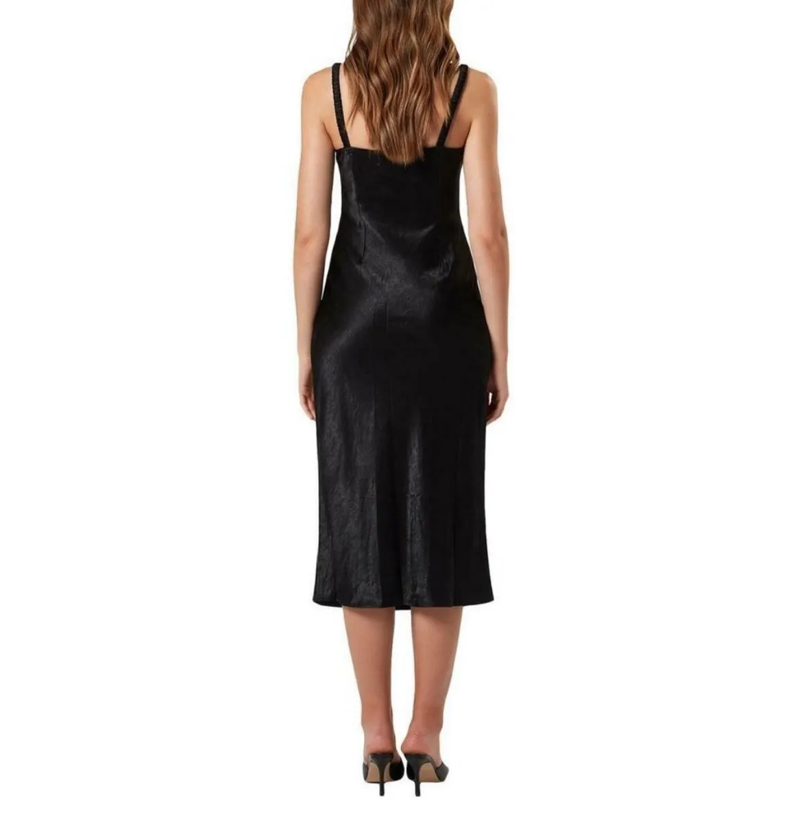Black Satin Dress - Image 6