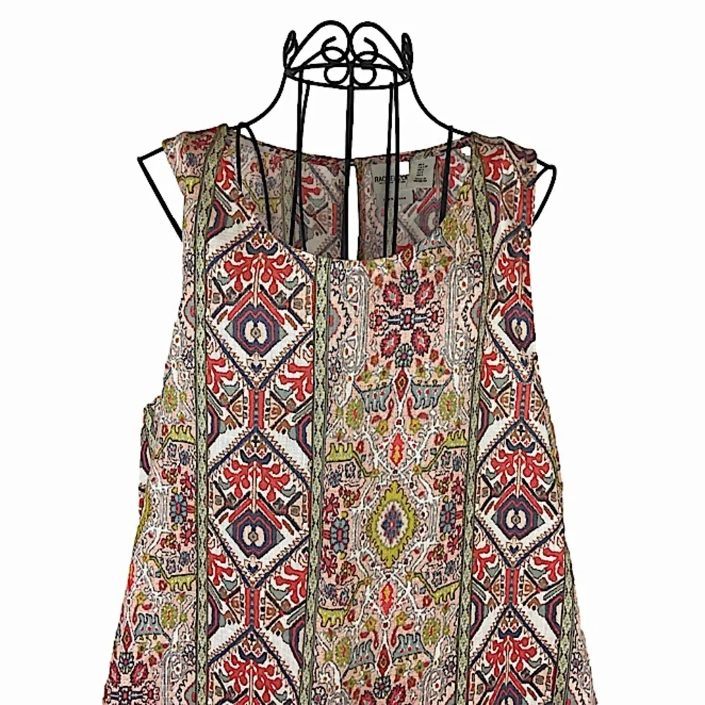 Rachel Zoe Southwestern Aztec Print Linen A Line Tank Dress Size Large NWOT - Image 96