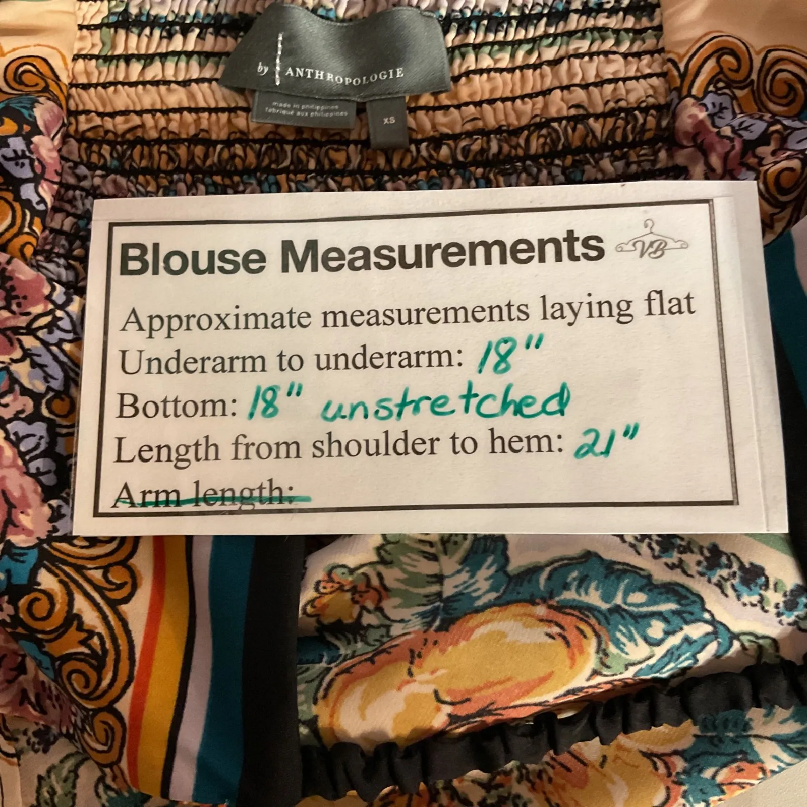 Anthropologie Women's Printed Cowl Neck Cutout Back‎ Floral Blouse Size XS - Image 11