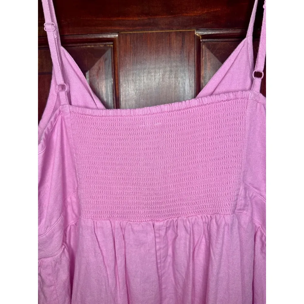 Old Navy Large Pink Tank Dress with Key Hole Bow on bust - Image 8