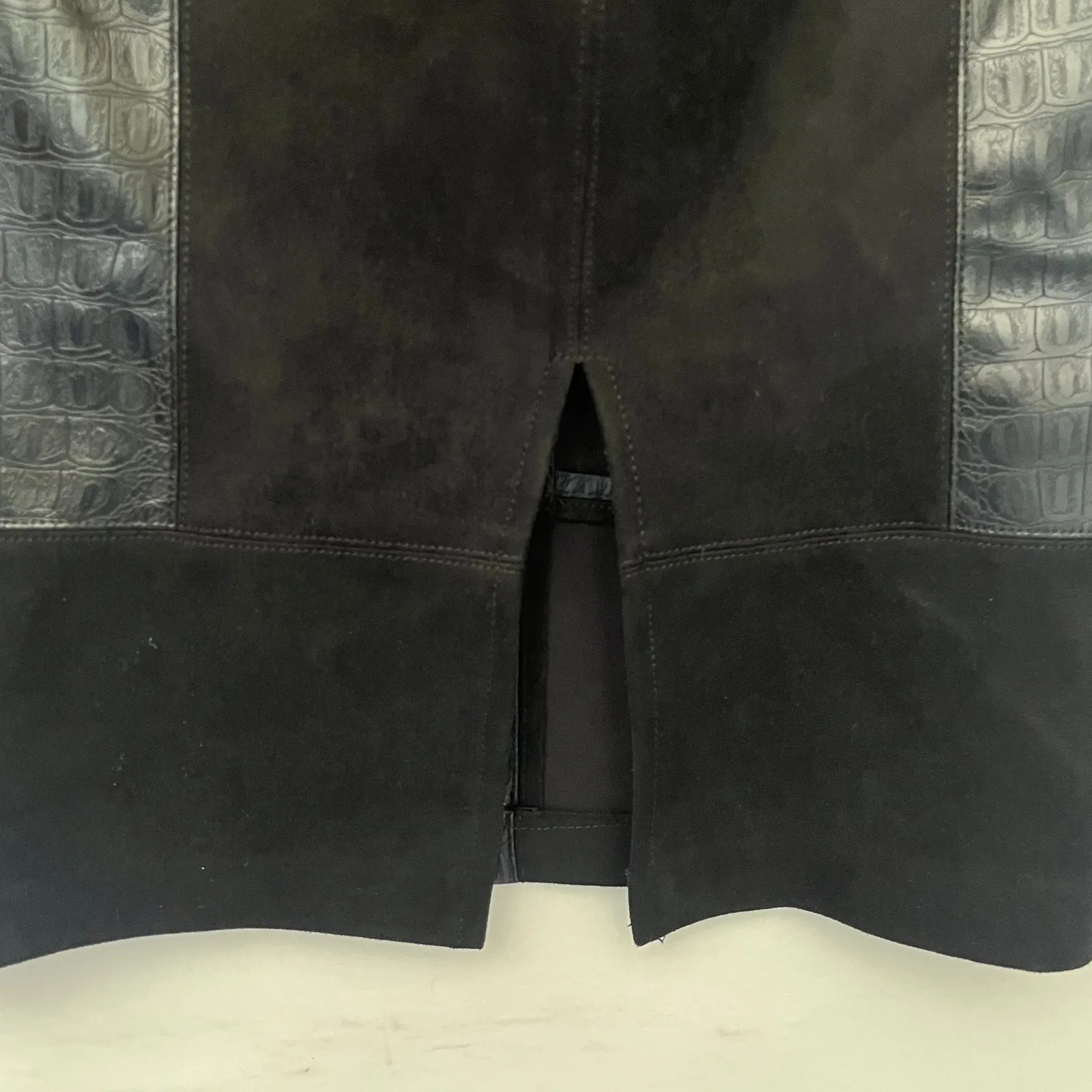 Marc New York Faux Leather Suede Maxi Pencil Skirt Sz XS Goth Y2k Street Rocker - Image 8