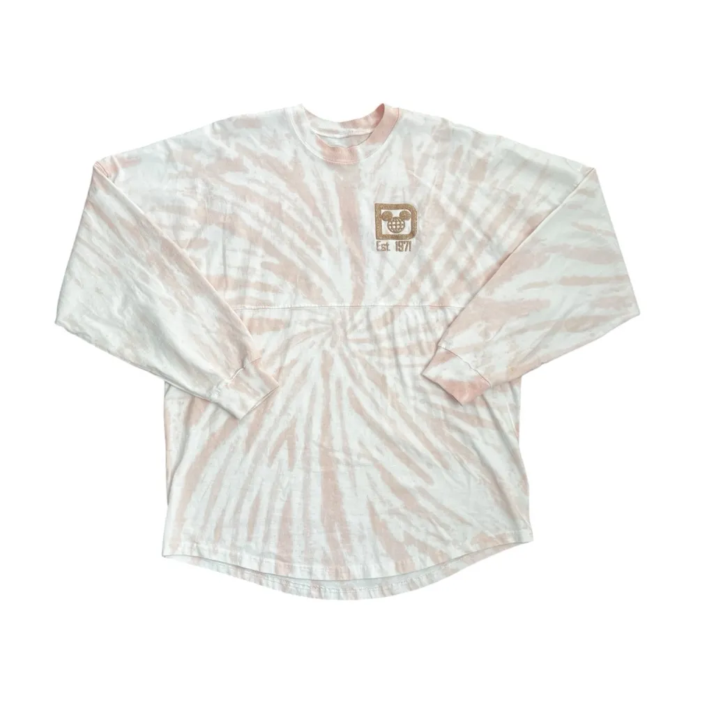 Walt Disney World Spirit Jersey Briar Rose Gold Tie Dye Oversized XS Pink - Image 2