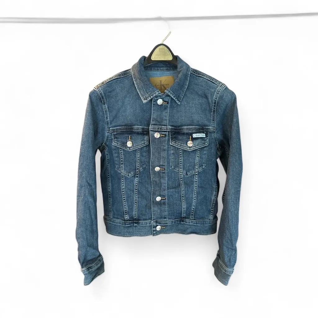 NWT Calvin Klein Classic Trucker Jacket Storm Blue Small - Image 3