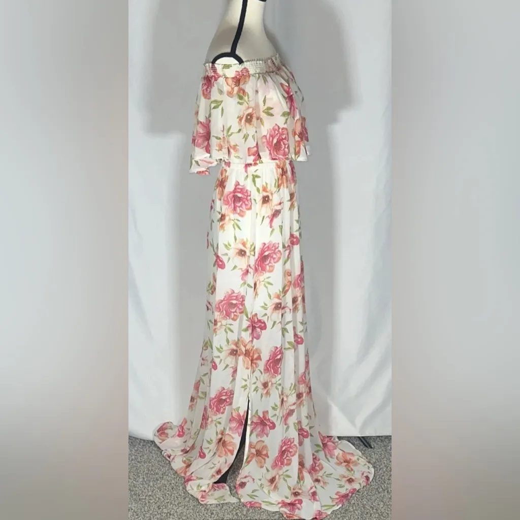 Show Me Your MuMu • Hacienda Maxi Dress Floral Pink Coral Tropical Size Small - Image 8