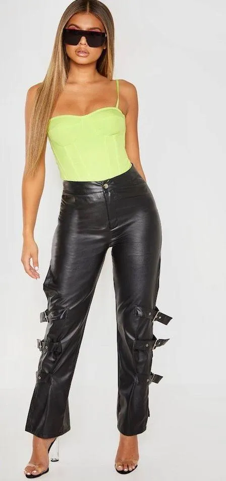 Pretty Little Thing Green Corset Top - Image 3