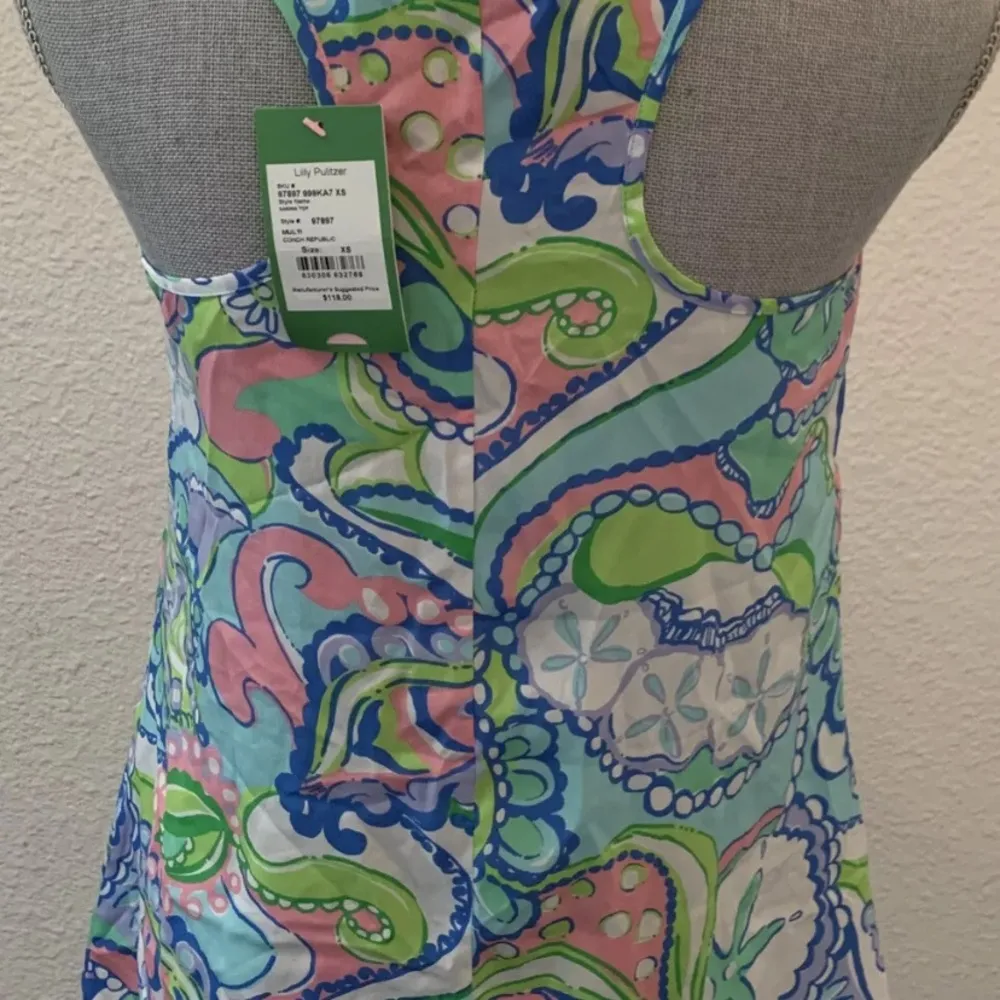 Lilly Pulitzer Sarina Conch Republic Sleeveless Silk Top XS New NWT $118 RARE - Image 7