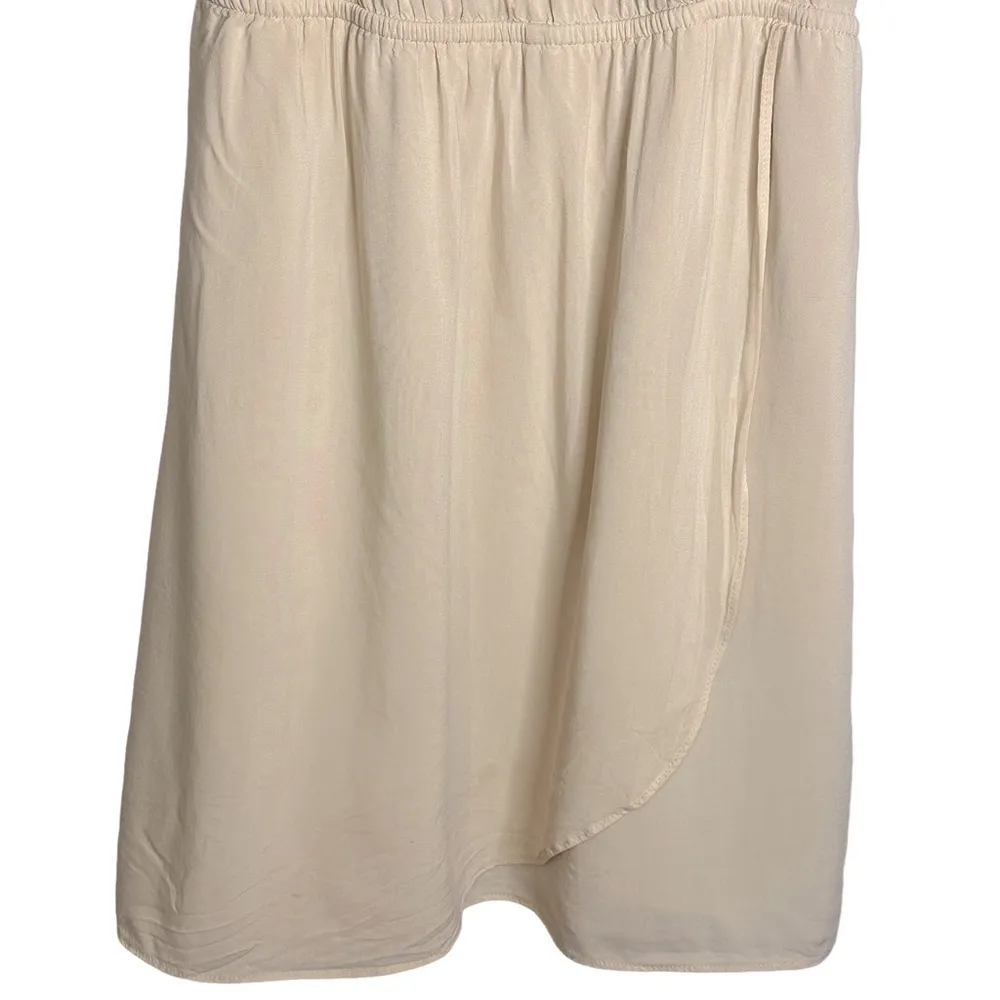 BCBGeneration Sleeveless Dress Light Beige Faux Wrap Size XS TNW6R190 “Cashmere” - Image 4