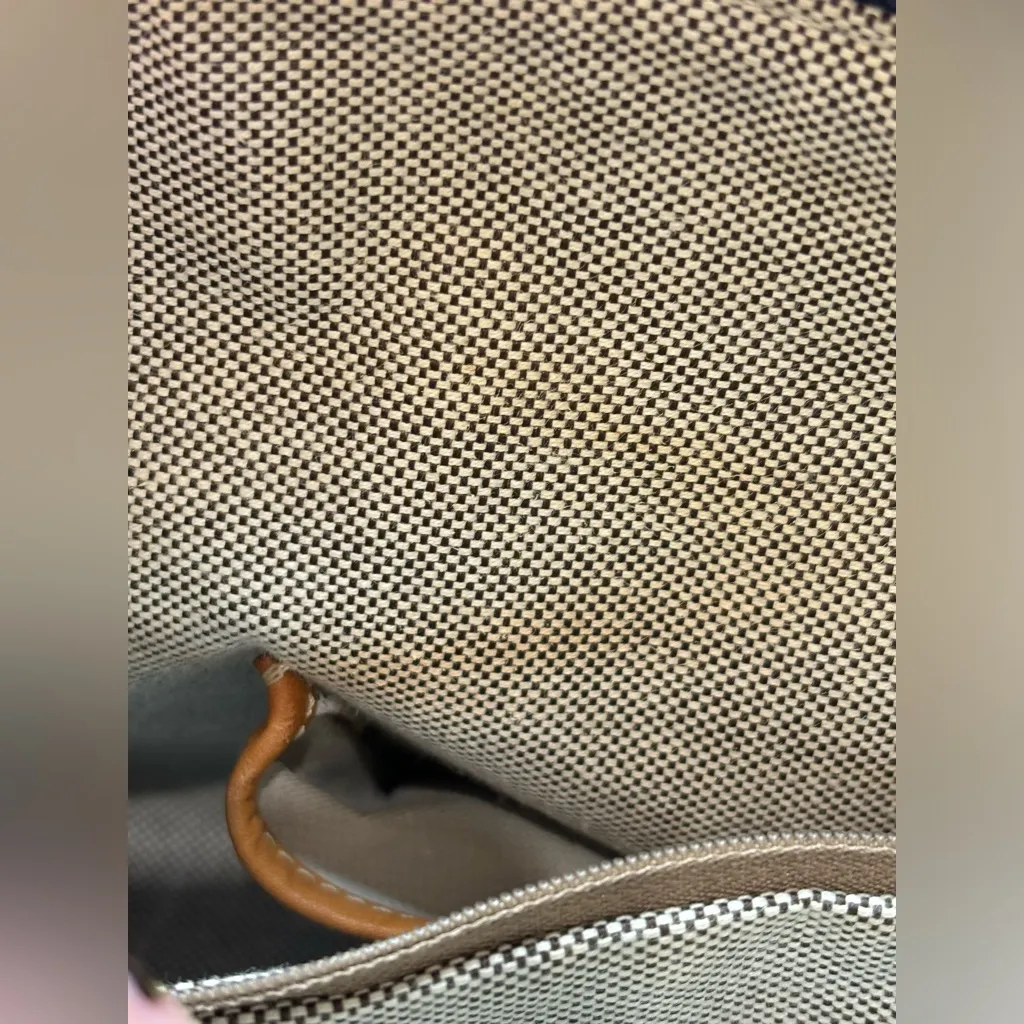 Vintage Dooney & Bourke 1990’s Domed Satchel Canvas Monogram Hand Bag - Image 7