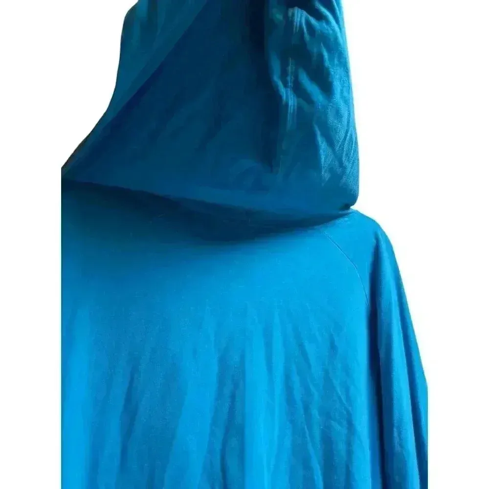 The North Face Women's Blue Ombre Abstract Print Hooded Blouse XL - Image 10