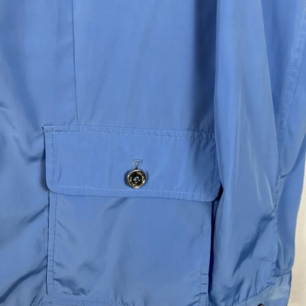 Calvin Klein Women’s Lightweight Button Up Jacket Coat Windbreaker Light Blue XL - Image 5