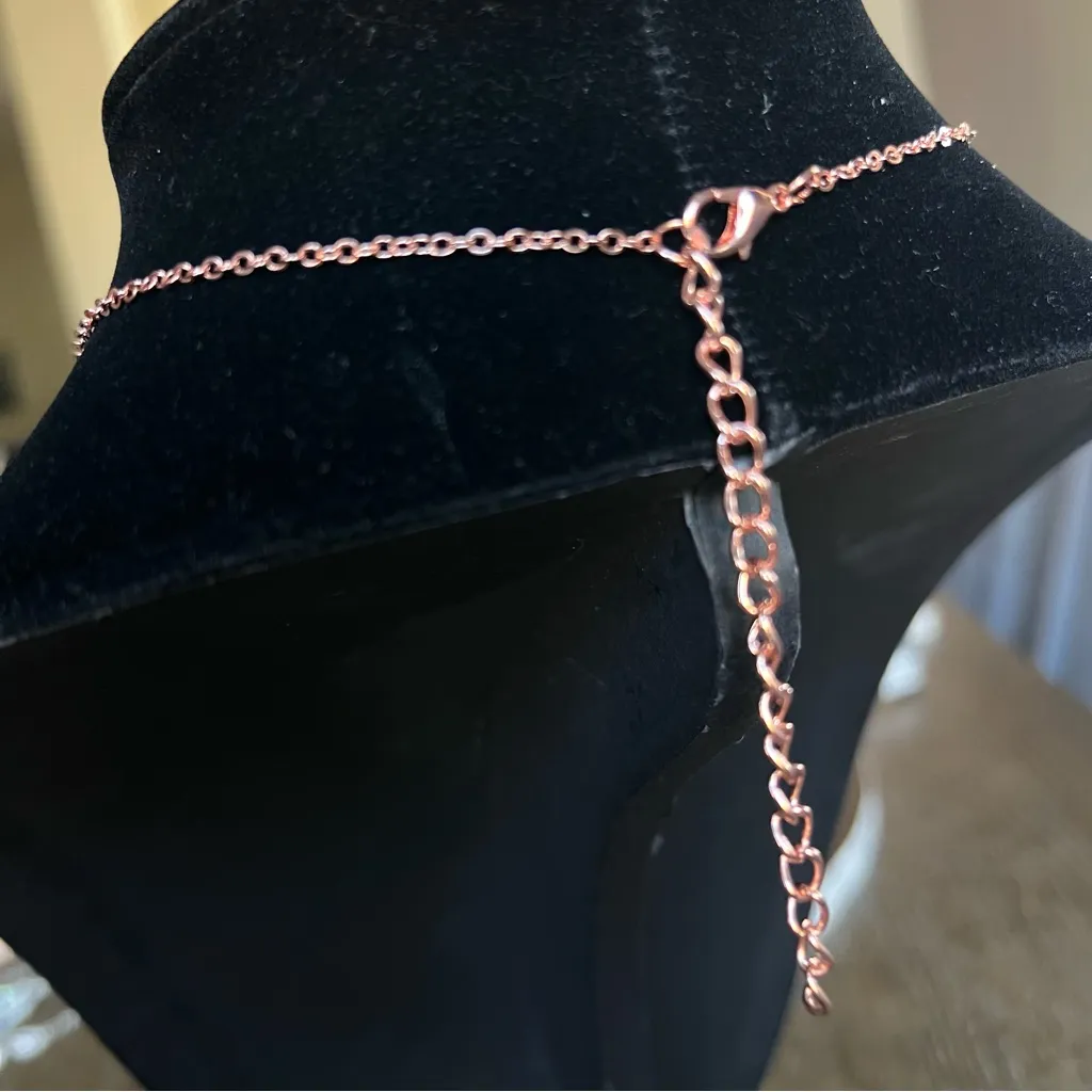 Moon Goddess rose gold Necklace and Earrings Set, dainty custom Jewelry - Image 4