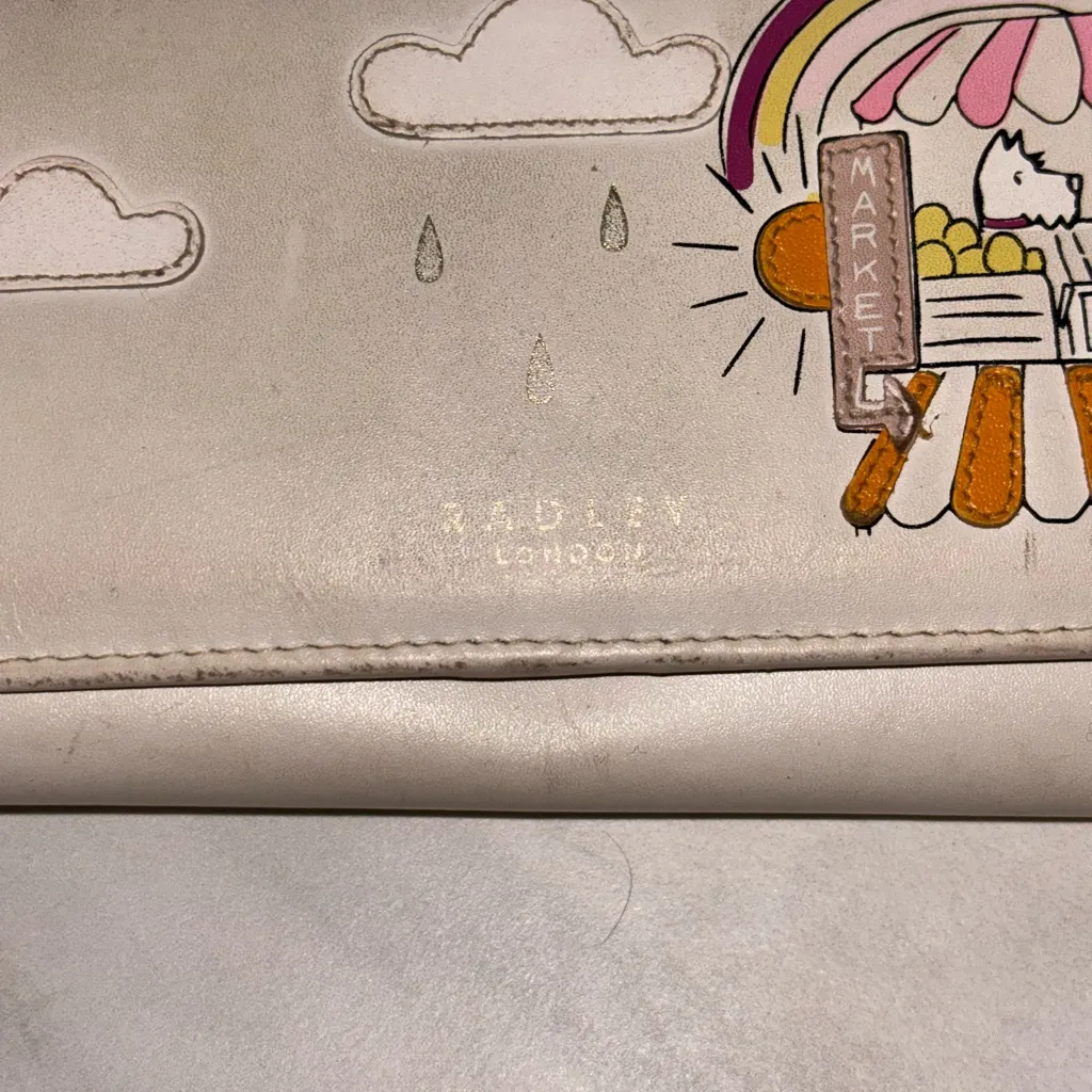 Radley London Little Rain Cloud Dog Shopping Market Leather Flapover Wallet - Image 3