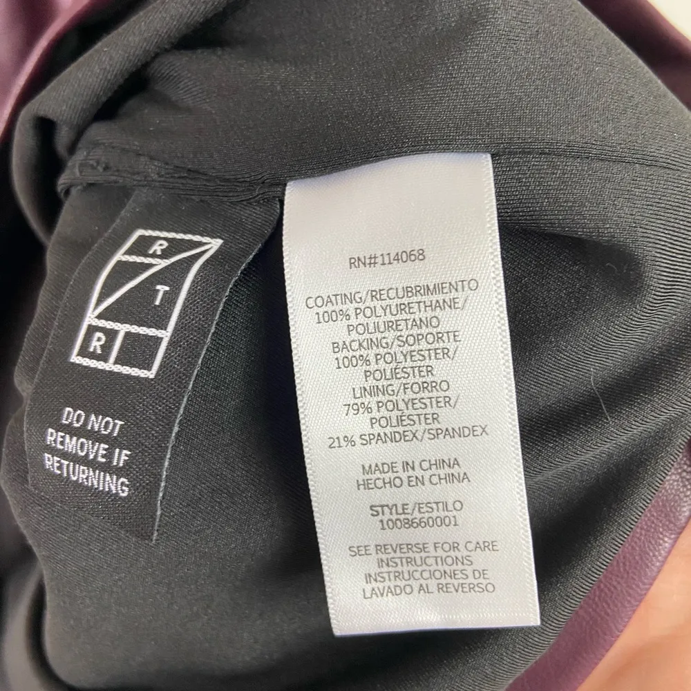 Ashley Park x RtR Voila Vegan Leather Strapless Mini Dress Size 6 - Image 4