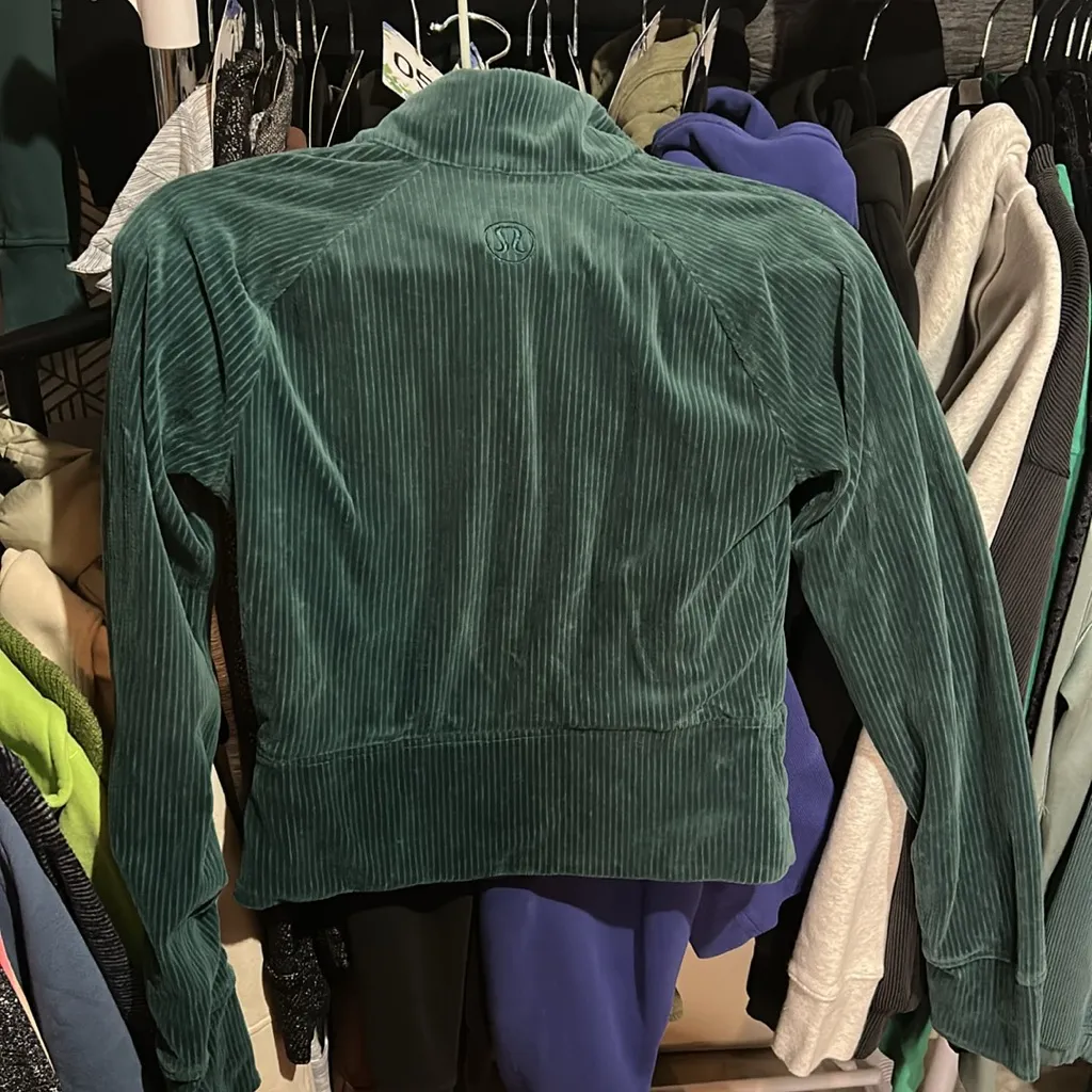 62. Lululemon Scuba Track Jacket *Velvet Cord Storm Teal - Image 3