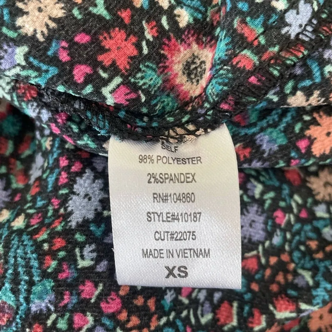 Chloe & Katie Women Crop Top XS Floral Print Wrap Y2K Retro Cottagecore Romantic - Image 6