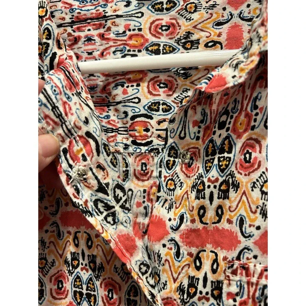 Velvet Heart Women's Collared Button Down Long Sleeve Top Floral Print Size XL - Image 4