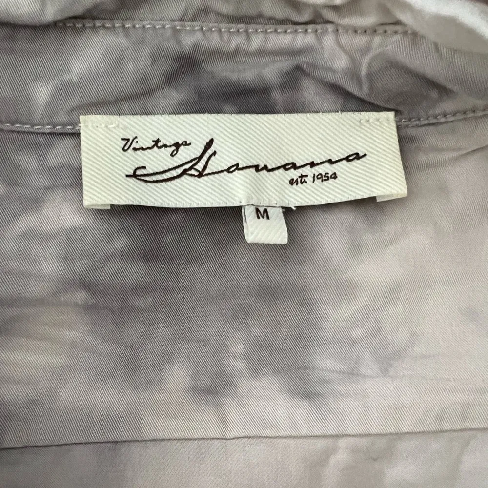 Vintage Havana Tie Dye Distressed Button Down Hi-Lo Crop Tencel Shirt | Medium - Image 5