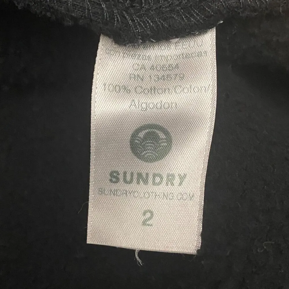 Sundry Leopard Chantilly Heart Patch Sweatshirt in Black Size 2/Medium - Image 7