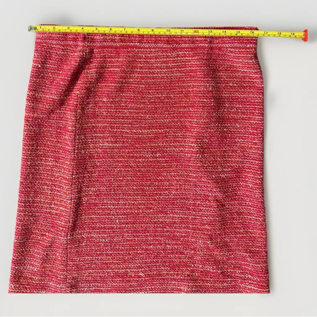 Misook Woman Red Knit Stretch Pull On Pencil‎ Skirt Long Midi SZ M Size M - Image 9