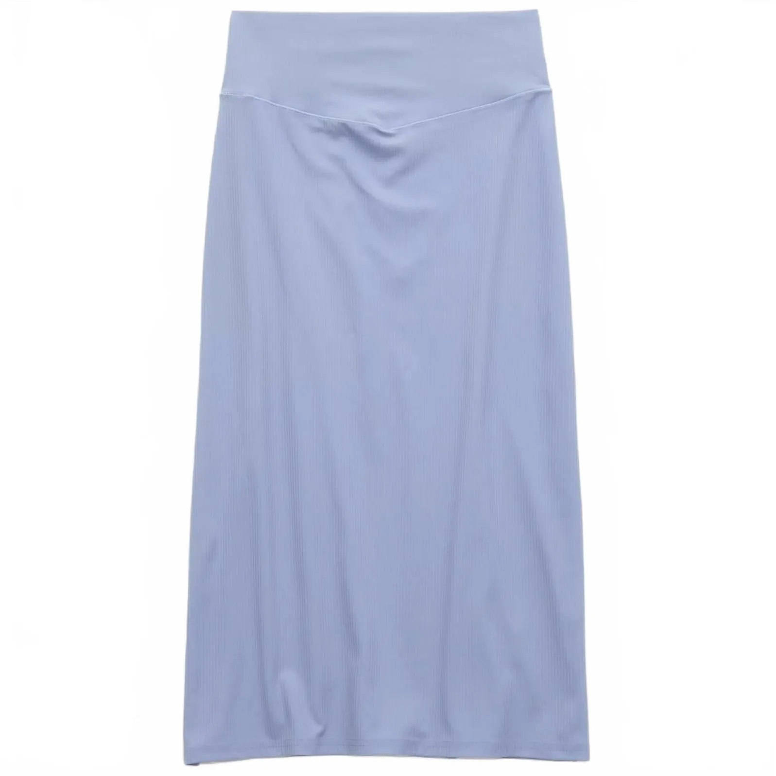 AE OFFLINE By Aerie Real Me XTRA Ribbed Midi Skirt American Eagle Monaco Blue - Image 4
