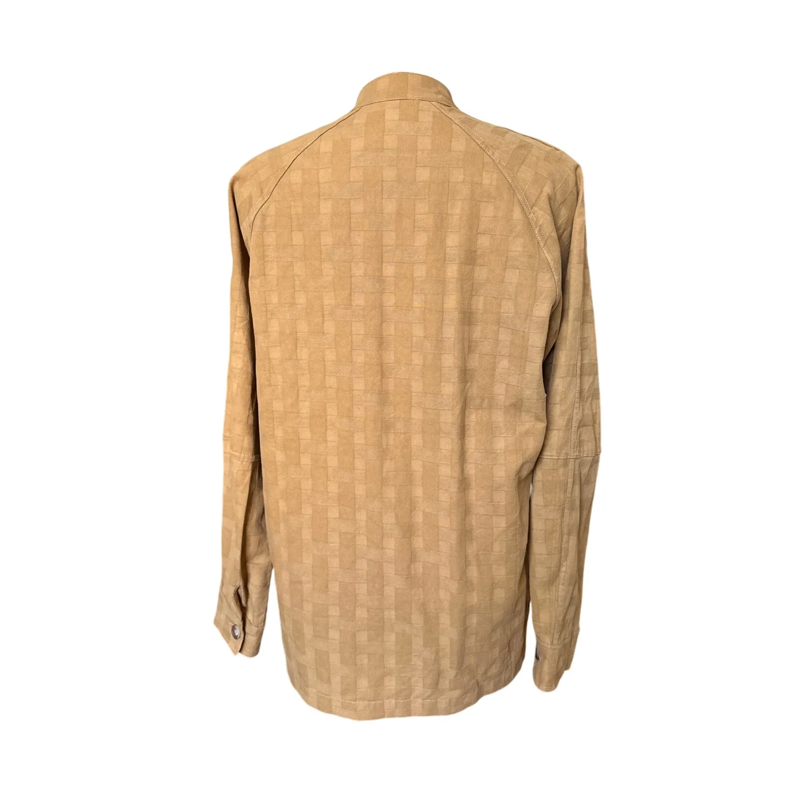 Simple by Trista Mustard Gold Marndarin Collar Chore Jacket Size Small - Image 3