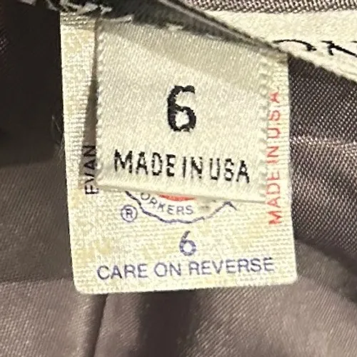 Vintage Women Wool Evan Picone Gray Knee Length Skirt Pockets Size 6 Made in USA - Image 8