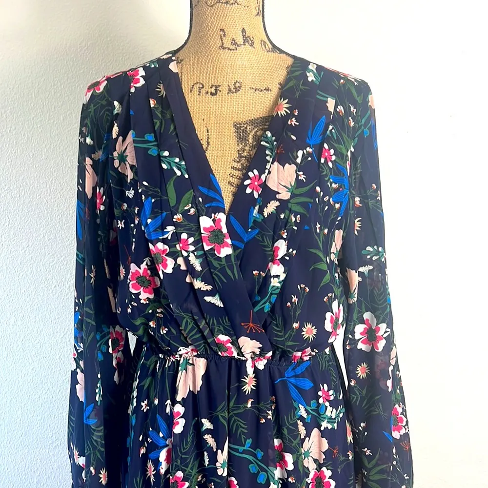 dress flowing boho floral Navy Size XL NWT Absolutely gorgeous ❤️ - Image 6