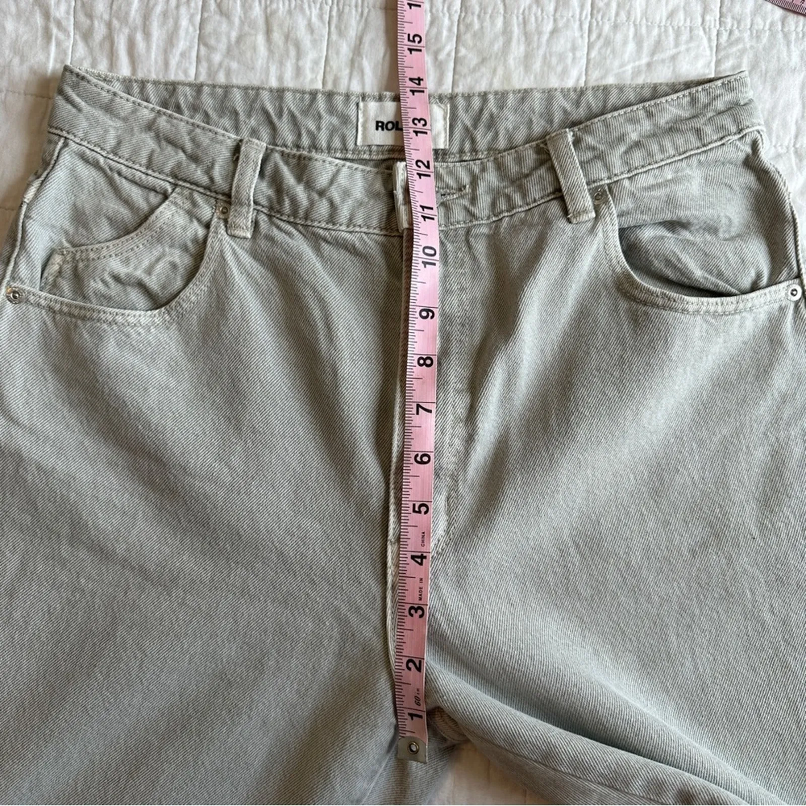 ROLLA'S Original High Rise Straight Jeans Stone Wash Grey 30 Gray - Image 6