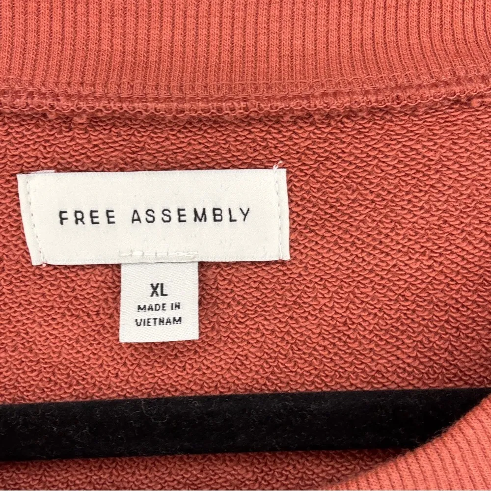 Rust Long Sleeve Sweatshirt Brown Size XL - Image 3