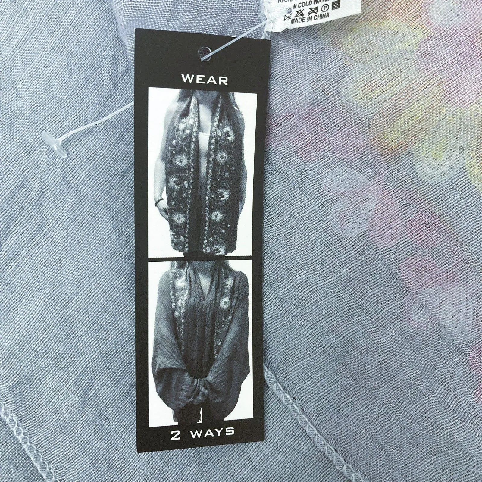 Bijoux Terner Embroidered Floral Shawl NWT - 70" - Image 4