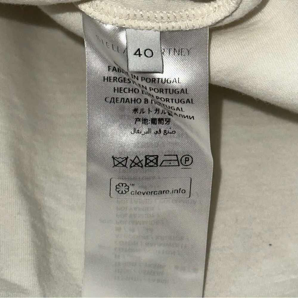 Stella McCartney Women's Size 40 M Cream Ivory Ruffle Trim Sweatshirt - Image 7