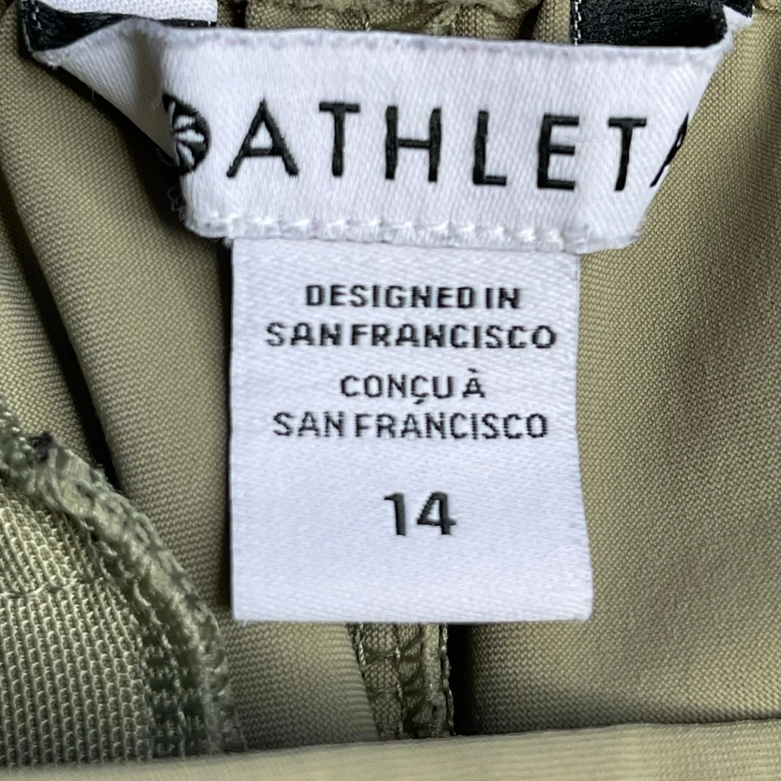 Athleta Pinnacle High Rise Trousers size 14 Olive Branch Green Wide Leg - Image 8