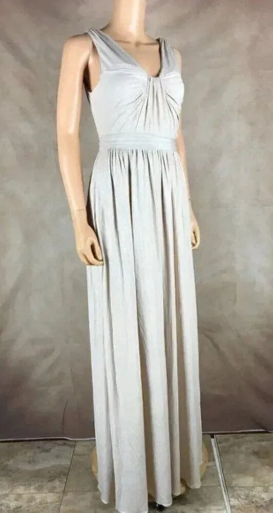 ADRIANNA PAPELL V-Neck Shimmer Gown with Pockets NWT 4 - Image 9