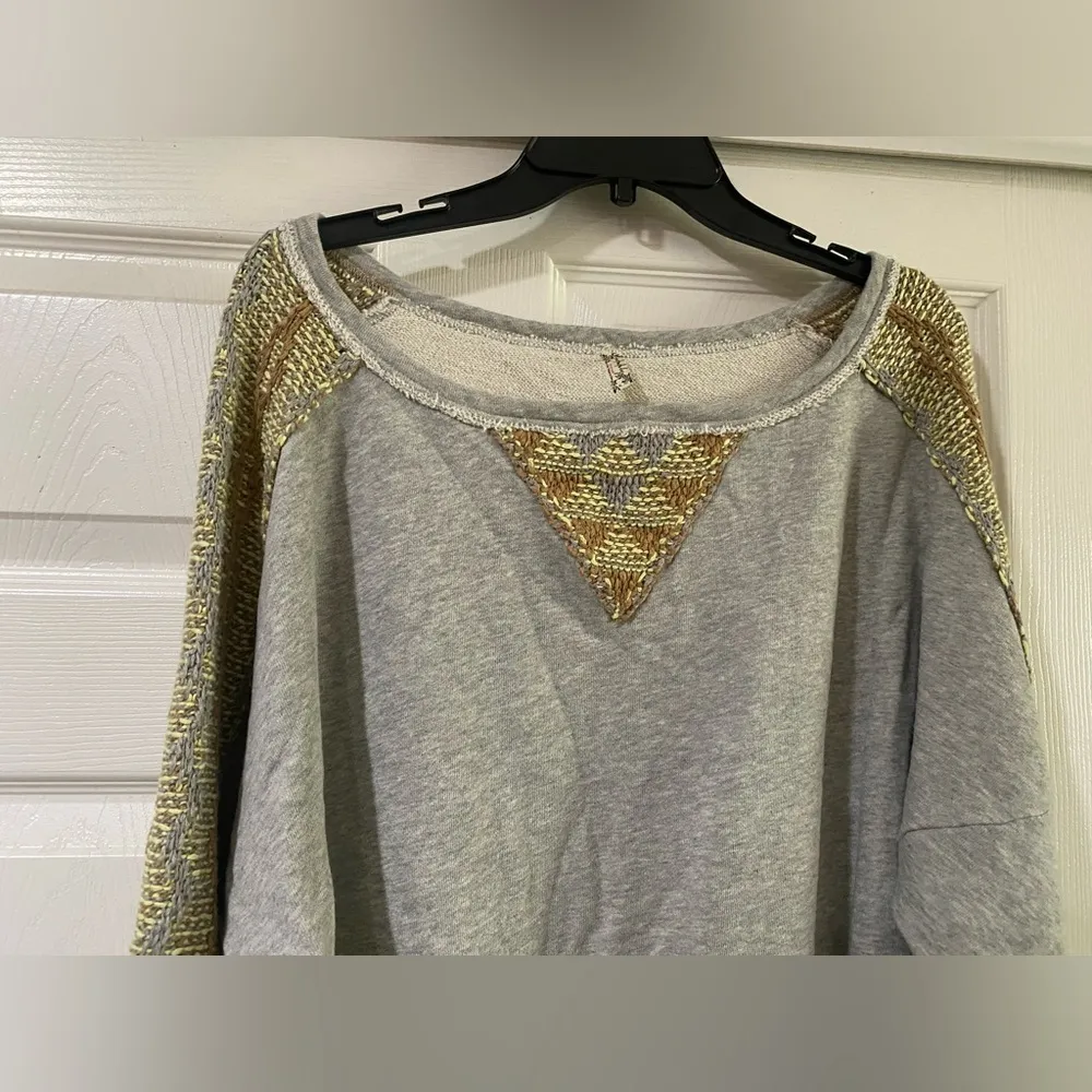 Free People Side Eye Sweater Bodysuit, Grey, Size X-Large - Image 4